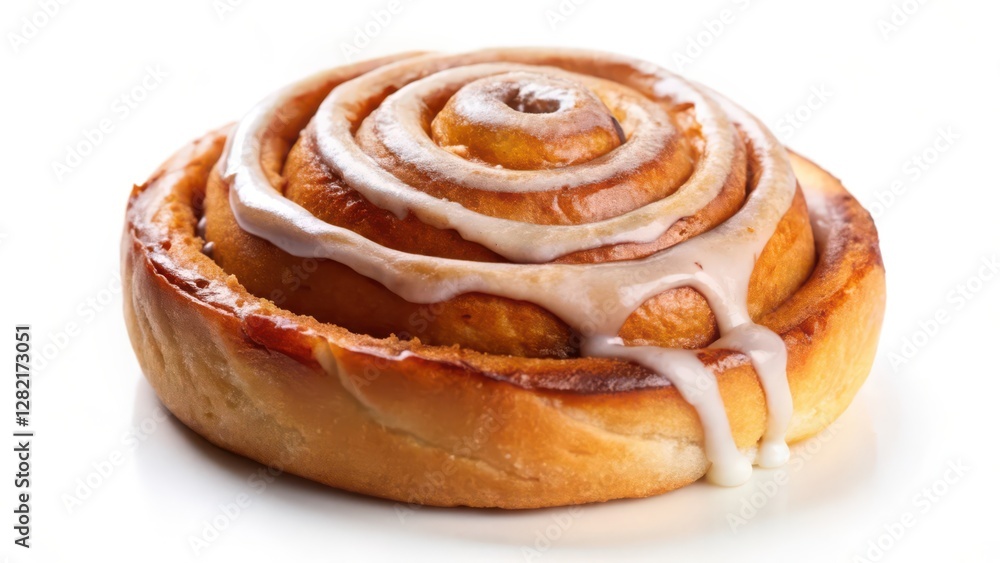 Cinnamon Roll on White Background Cinnamon Roll on White Background