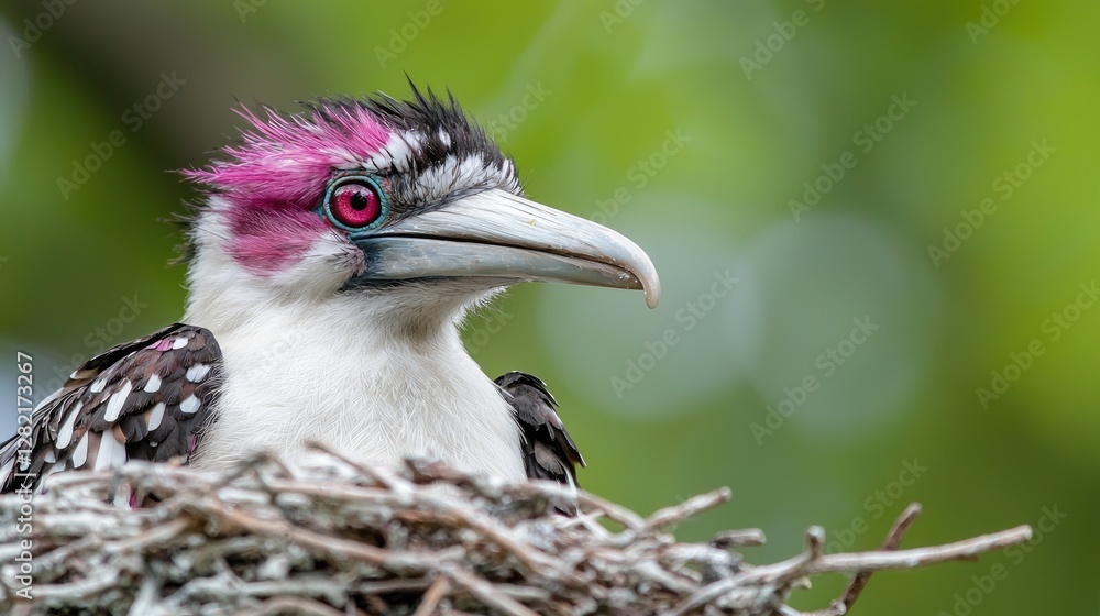custom made wallpaper toronto digitalYoung bird in nest, tropical environment, closeup, wildlife photography