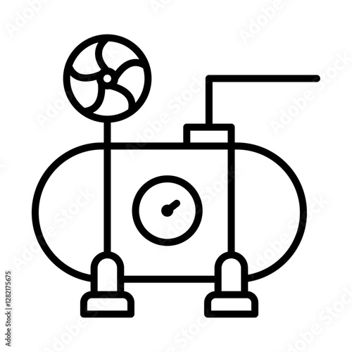 Air compressor pump icon simple vector symbol