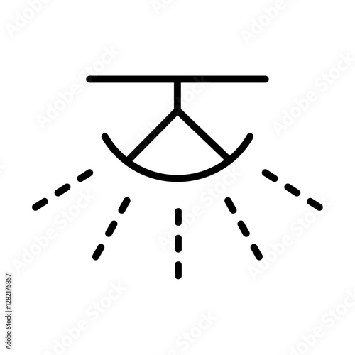 Automatic irrigation sprinklers icon simple vector symbol