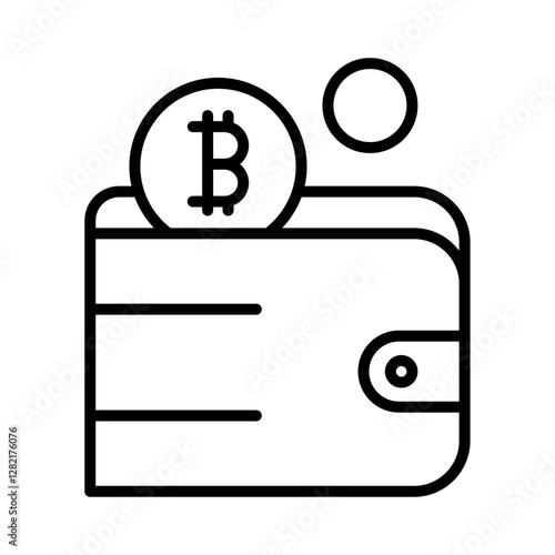 bitcoin wallet icon simple vector symbol