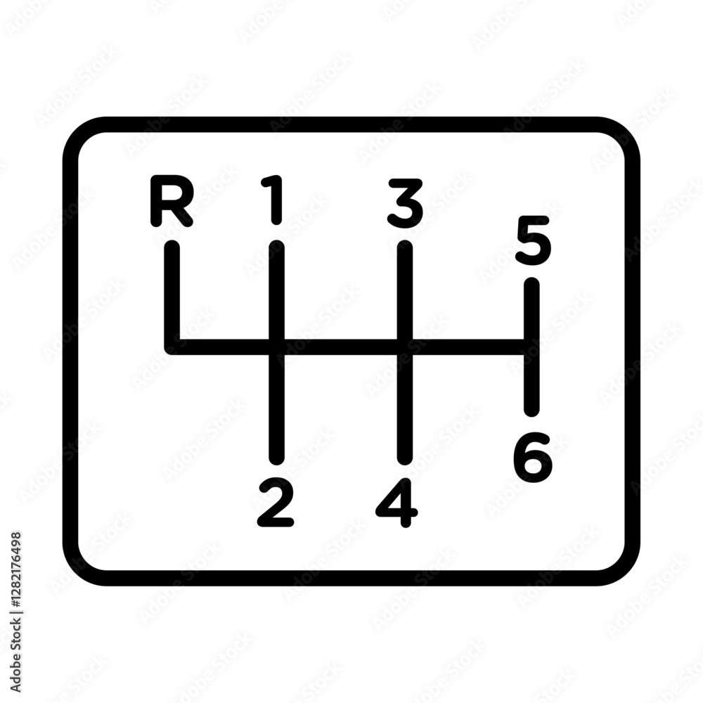 car manual shift lever icon simple vector symbol car manual shift lever icon simple vector symbol