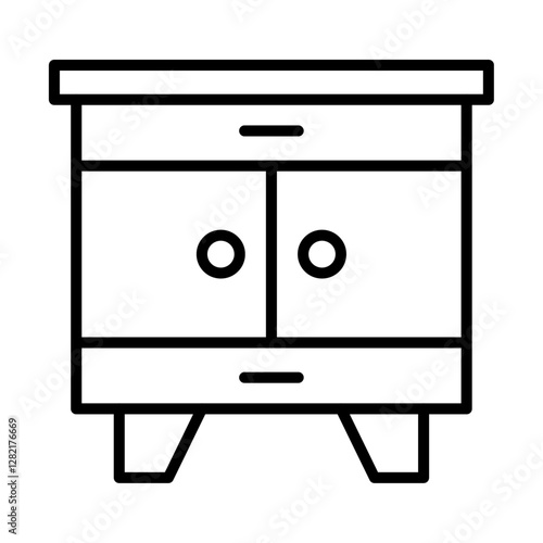Chest of drawers icon simple vector symbol