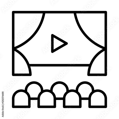 cinema audience icon simple vector symbol