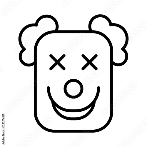 Clown head icon simple vector symbol