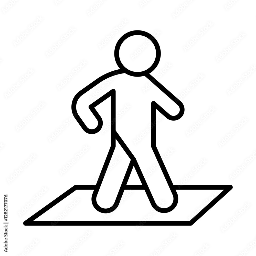 Obraz premium Crosswalk icon simple vector symbol