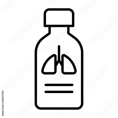 cough syrup icon simple vector symbol