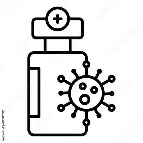 Covid 19 vaccine icon simple vector symbol