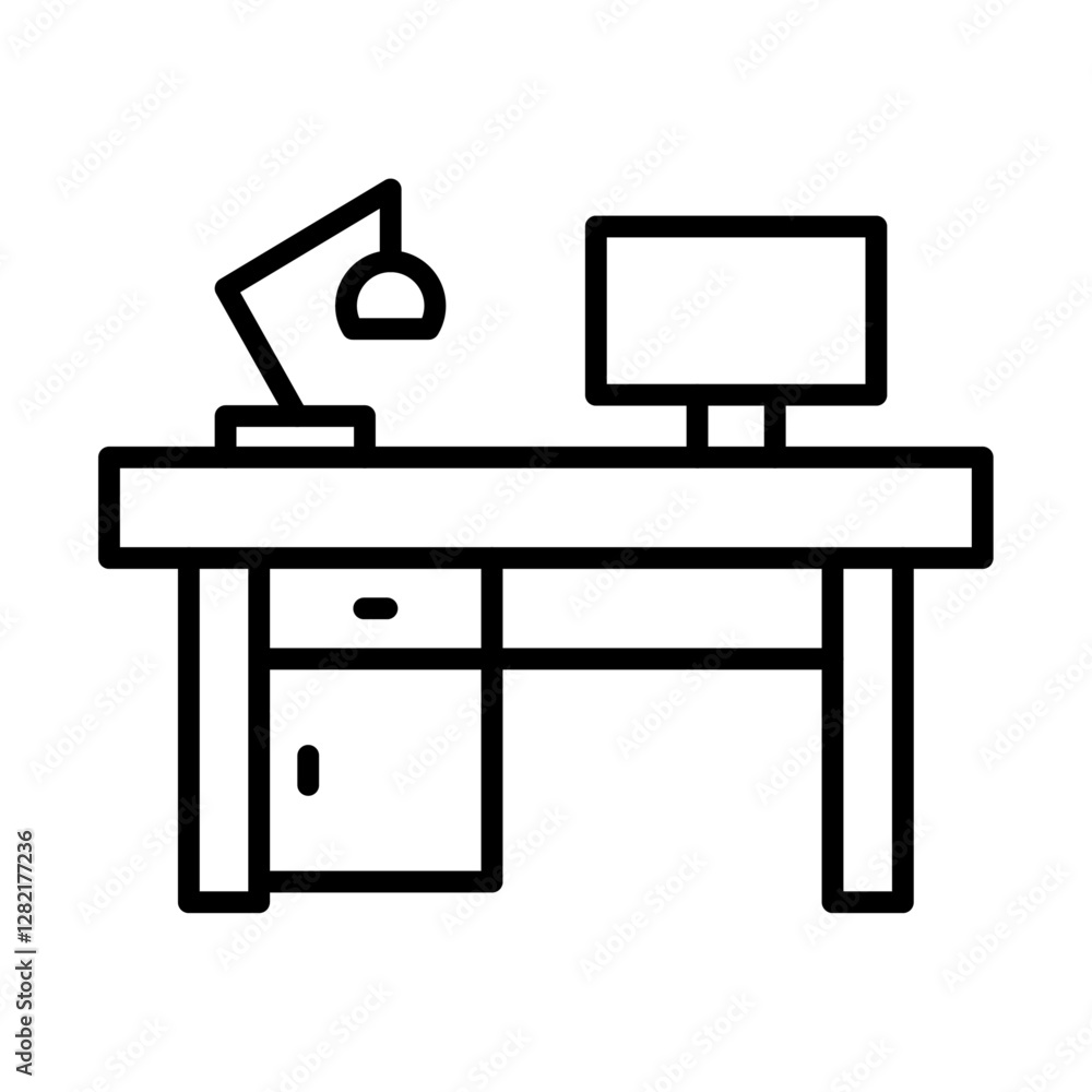 desk icon simple vector symbol desk icon simple vector symbol