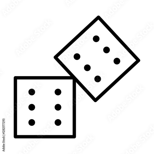 Dice Six Icon simple vector symbol