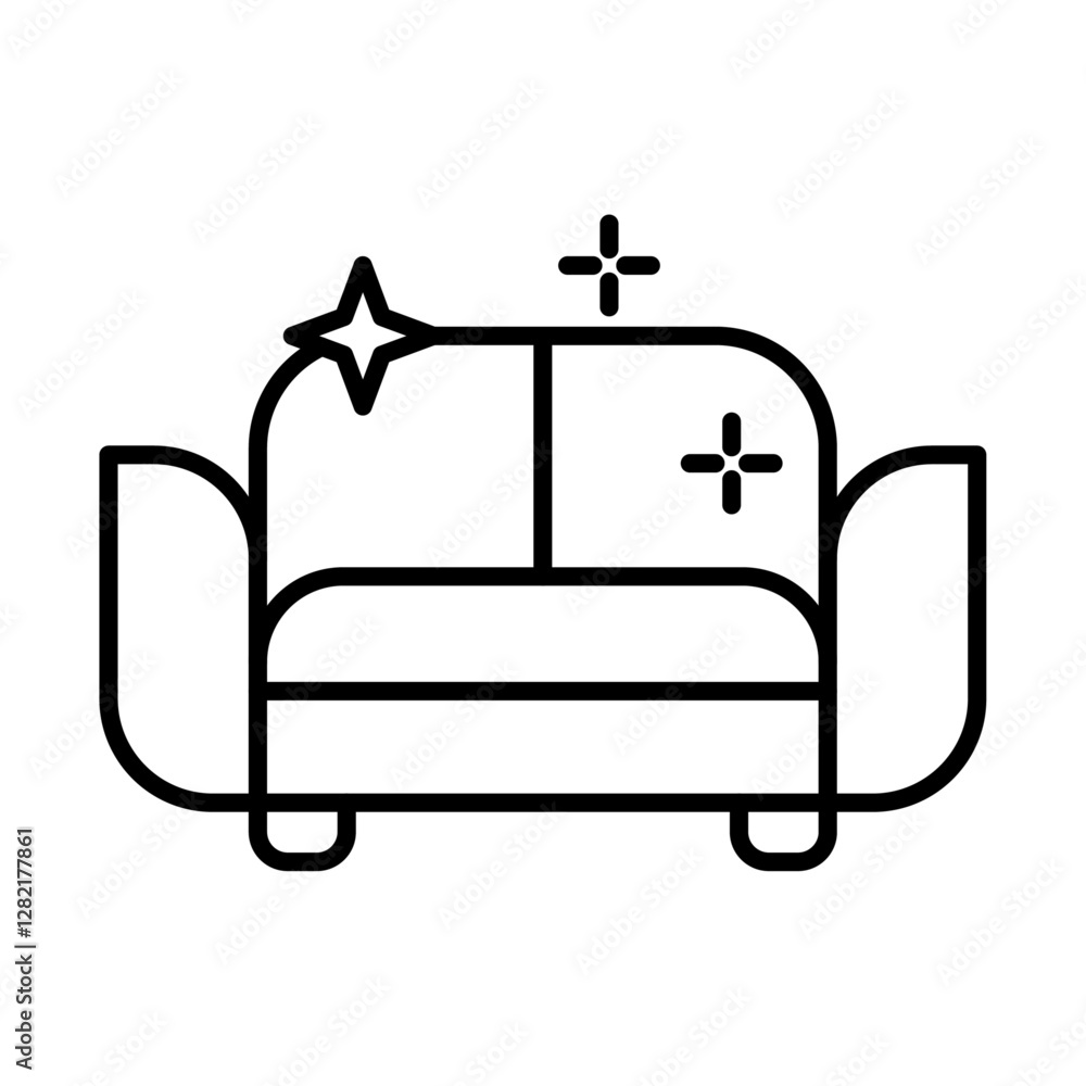 Furniture dry cleaning icon simple vector symbol Furniture dry cleaning icon simple vector symbol