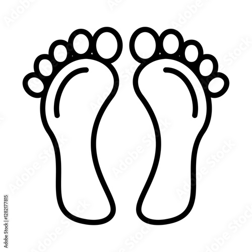 foot-print Icon simple vector symbol