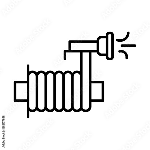 garden hose icon simple vector symbol