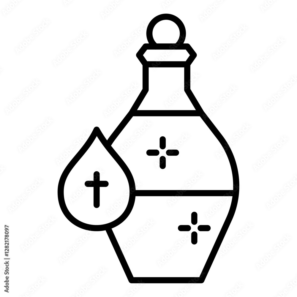 holy water bottle icon simple vector symbol holy water bottle icon simple vector symbol