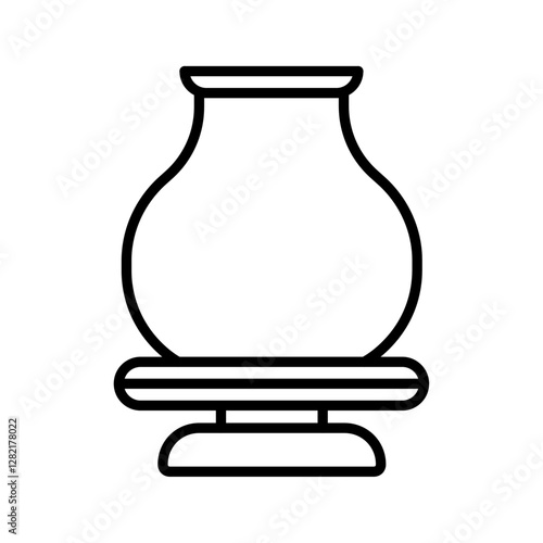 Handmade pottery icon simple vector symbol