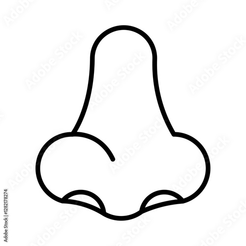 Human nose icon simple vector symbol