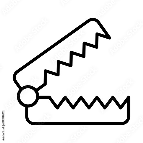 Metal trap icon simple vector symbol