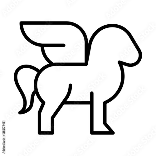 Pegasus icon simple vector symbol