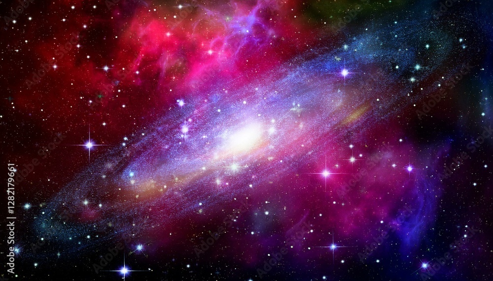 Naklejka premium space galaxy background