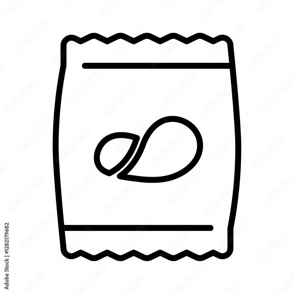 Potato Chips Snacks bag Icon simple vector symbol Potato Chips Snacks bag Icon simple vector symbol
