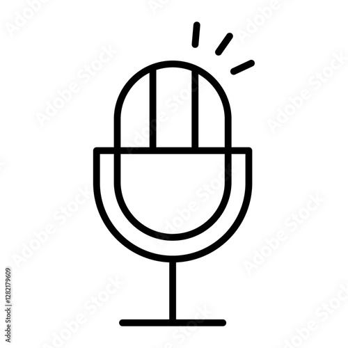 Podcast Icon simple vector symbol