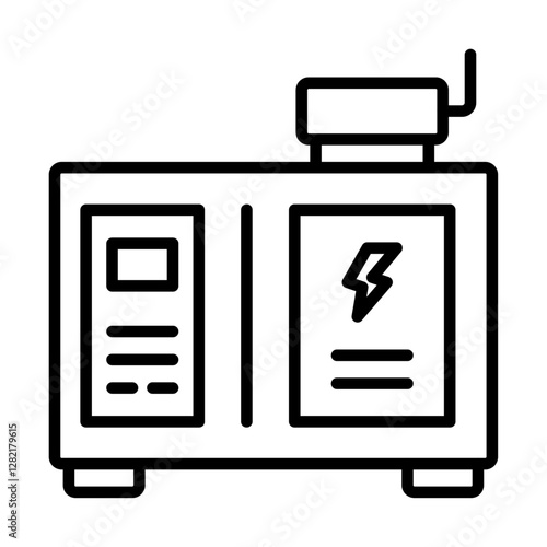 Portable power generator icon simple vector symbol