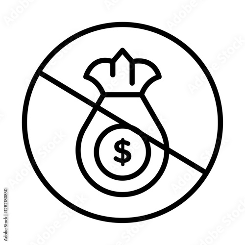 Stop Corruption icon simple vector symbol