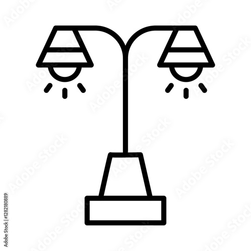 Street lighting icon simple vector symbol