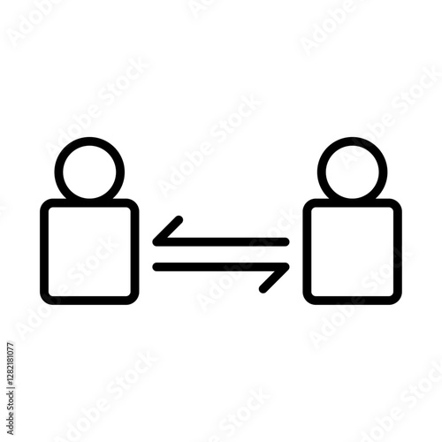 Synchronization icon simple vector symbol