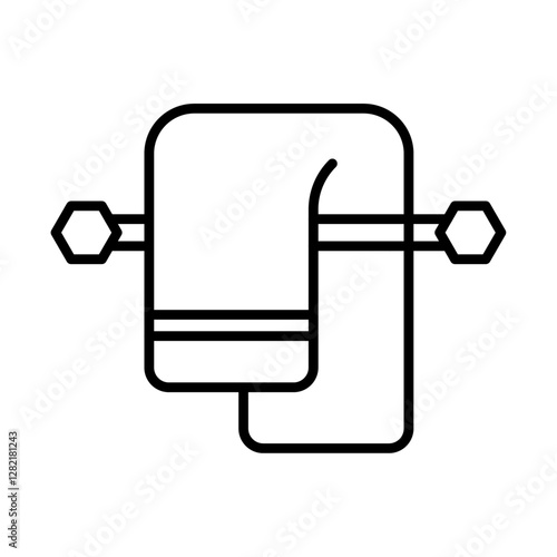 towel icon simple vector symbol