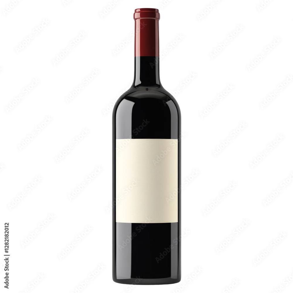 red wine bottle mockup, white background red wine bottle mockup, white background