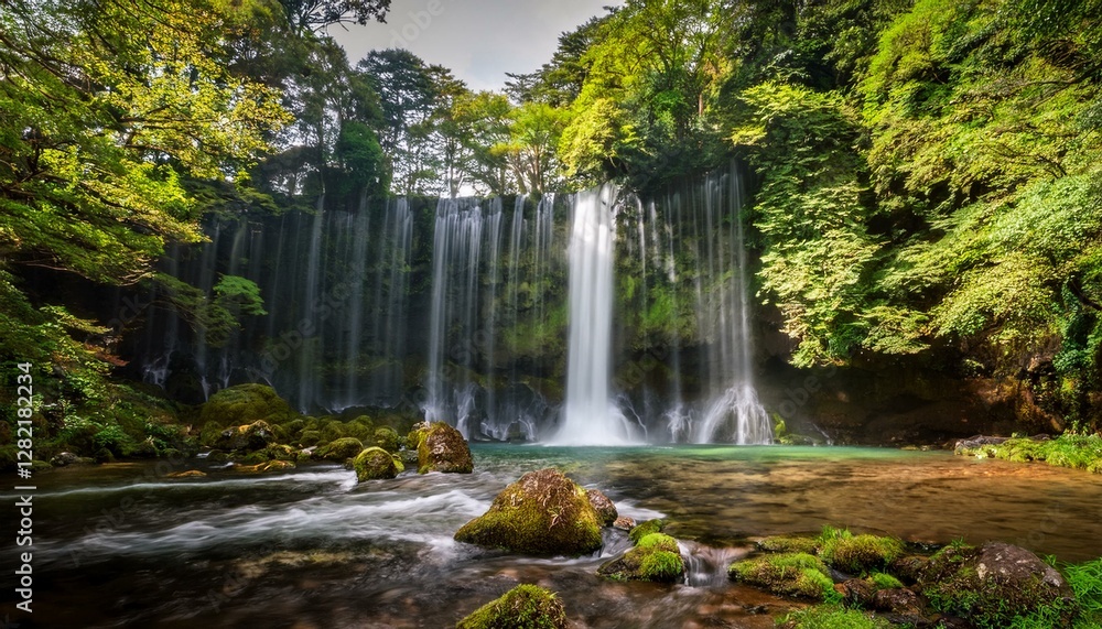 Obraz premium shiraito fall waterfall in the forest
