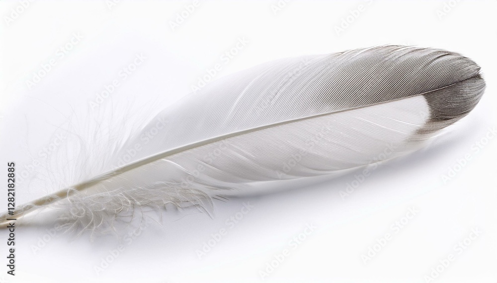 white feather isolated on white background cutout white feather isolated on white background cutout