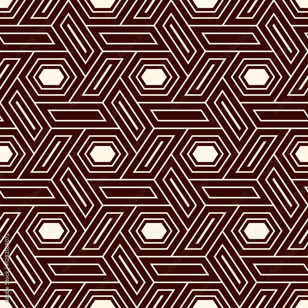 Hexagonal seamless pattern. Honeycomb surface print. Mosaic tiles. Flooring background. Wicker, weave, entwine effect geometric ornament. Modern geometrical wallpaper. Vector abstract Hexagonal seamless pattern. Honeycomb surface print. Mosaic tiles. Flooring background. Wicker, weave, entwine effect geometric ornament. Modern geometrical wallpaper. Vector abstract