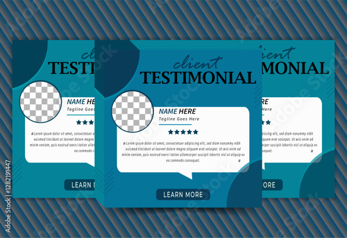 feedback.Customer feedback testimonial social media post web banner template. client testimonials social media post banner design template with green color .modern professional client feedback testimo