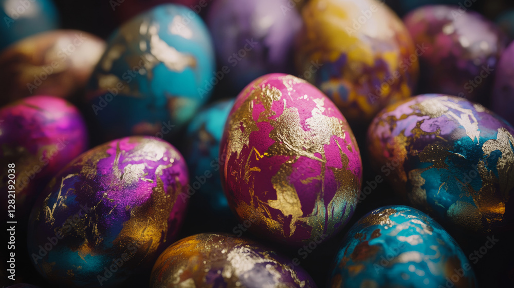 Luxurious Easter Eggs with Gold Accents Luxurious Easter Eggs with Gold Accents