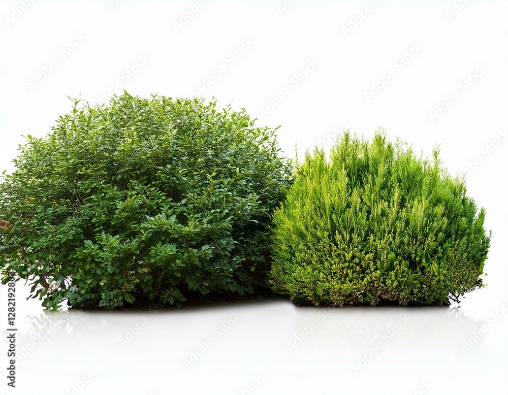 Fototapeta premium shrubs and bush on a white background