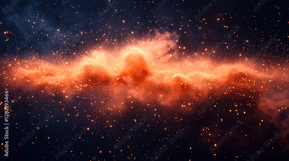 Dynamic dust burst with brown sand explosion captured mid-air symbolizing transformation energy and fleeting moments Dynamic dust burst with brown sand explosion captured mid-air symbolizing transformation energy and fleeting moments