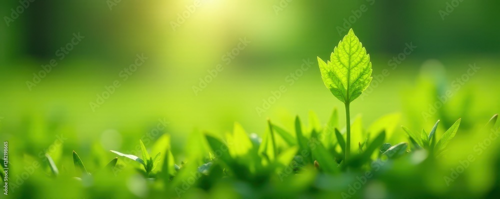 A ferkelkraut sprouting through the grass of a summer meadow, vegetable, A ferkelkraut sprouting through the grass of a summer meadow, vegetable,
