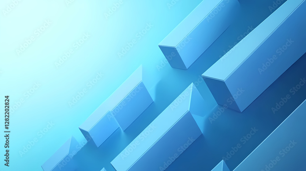 Abstract Geometric Shapes in Blue Gradient Abstract Geometric Shapes in Blue Gradient