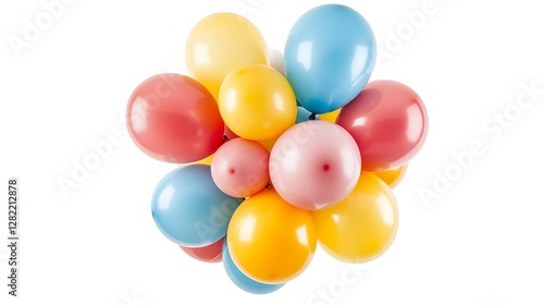 Bunch of Joyful Colorful Balloons Floating Celebration Party Decoration Fun Bright Happy Playful Cheerful