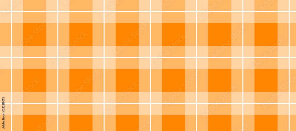 Orange and white plaid checkered pattern background Orange and white plaid checkered pattern background