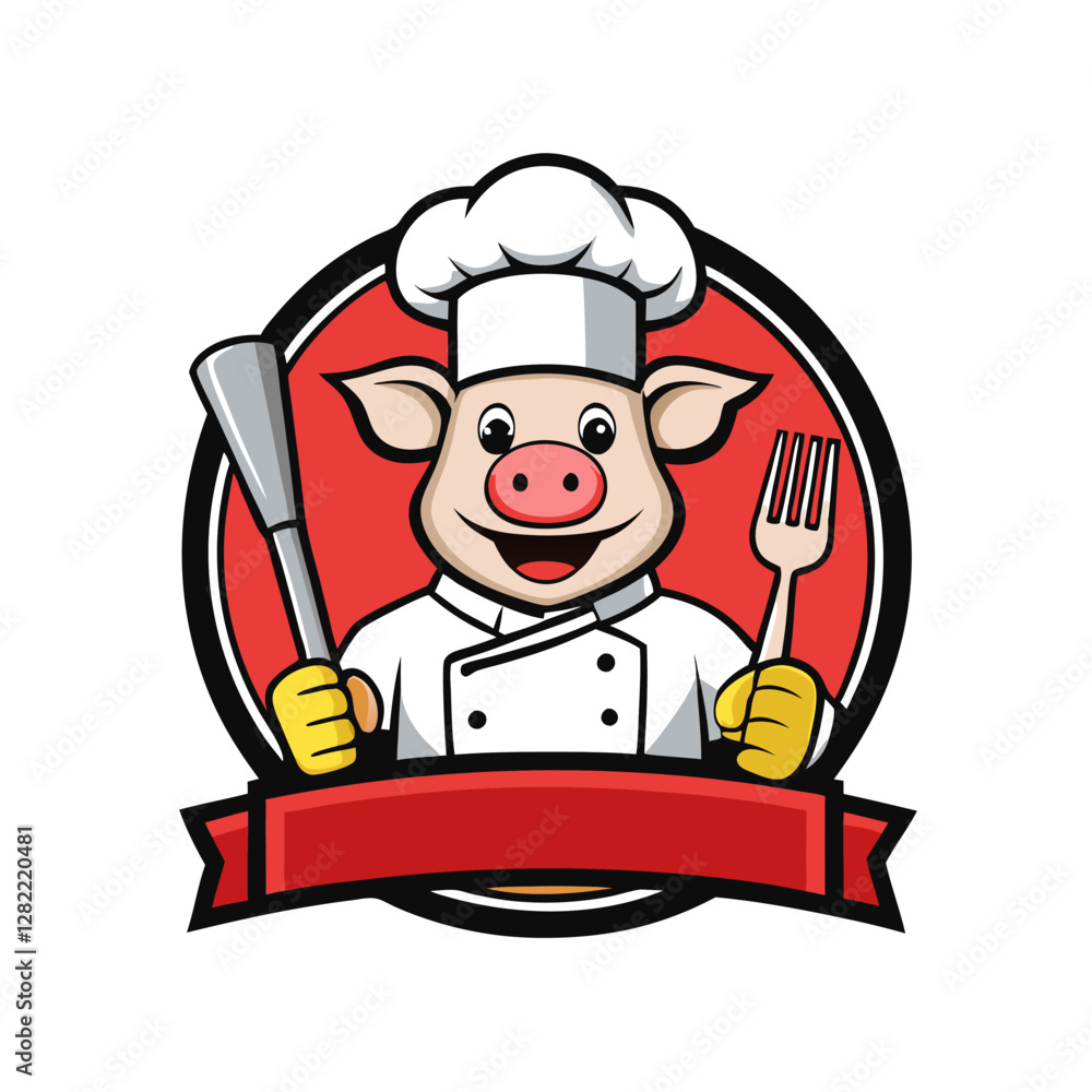 Pig Chef Cartoon with Toque and Spatula – Vector, Clipart, Line Art Illustration, Cute pig chef with a toque and spatula – vector, clipart, and line art for digital designs. Pig Chef Cartoon with Toque and Spatula – Vector, Clipart, Line Art Illustration, Cute pig chef with a toque and spatula – vector, clipart, and line art for digital designs.