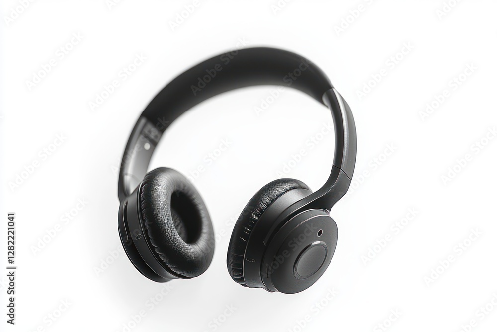 Sleek Black Wireless Headphones Minimalistic Design Ambient Lighting High Contrast Monochrome Sleek Black Wireless Headphones Minimalistic Design Ambient Lighting High Contrast Monochrome