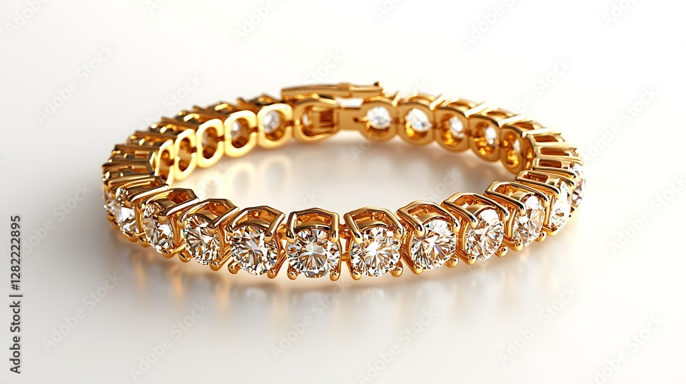 Elegant Gold Bracelet with Sparkling Diamonds Jewelry Luxury Fashion Statement Accessory Glamour Wealth Treasure Elegant Gold Bracelet with Sparkling Diamonds Jewelry Luxury Fashion Statement Accessory Glamour Wealth Treasure