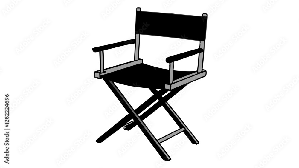 assets Sleek 3D Director's Chair Illustration assets Sleek 3D Director's Chair Illustration