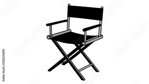 assets Sleek 3D Director's Chair Illustration