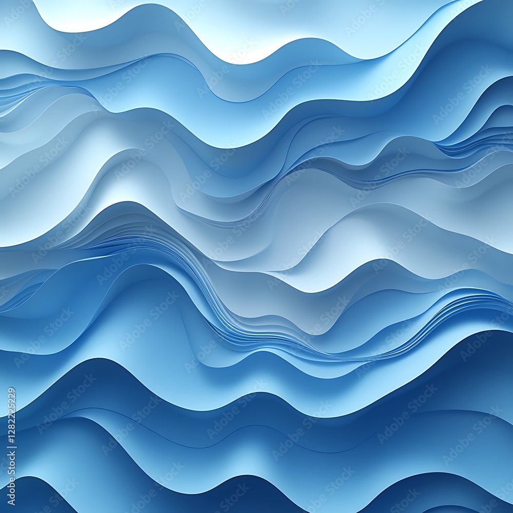 Futuristic Soft Wave Pattern with Light and Shadow Depth Photo Futuristic Soft Wave Pattern with Light and Shadow Depth Photo