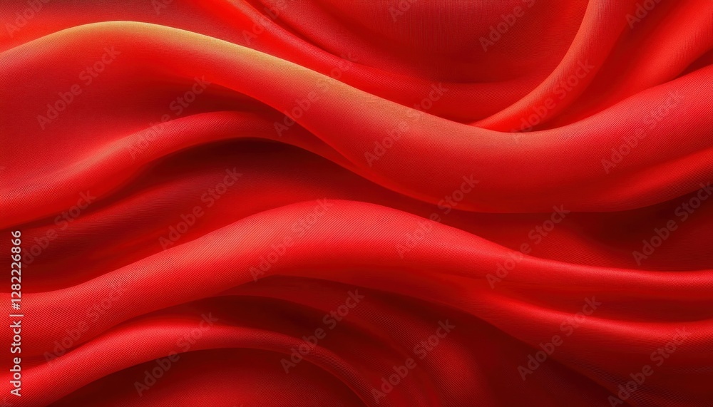 Obraz premium Silk Fabric Background Red Textured Drape Flowing Luxury Smooth Elegant