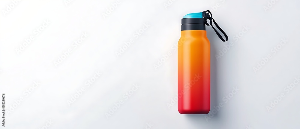 Obraz premium Gradient Insulated Water Bottle for Outdoor Activities Hydration